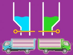 Color Water Trucks Online Puzzle Game
