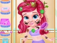 Messy Little Mermaid Makeover - Makeup & Dressup Game