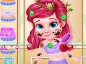 Messy Little Mermaid Makeover - Makeup & Dressup Game