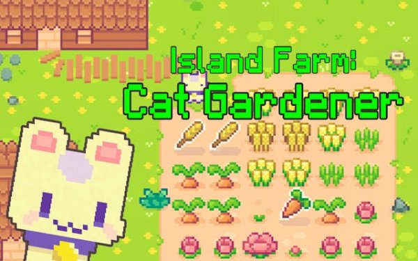 Island Farm Cat Gardener - Pixel Farming Game Online