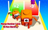 Merge Number Cube: 3D Run & Merge Puzzle Game