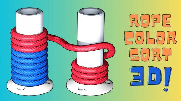 Rope Color Sort 3D Puzzle Game